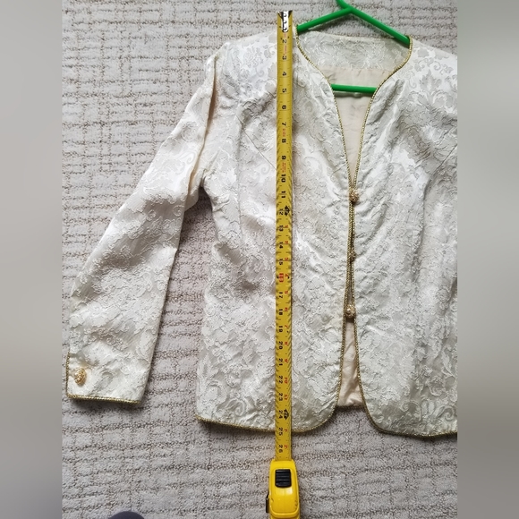 Vintage Jacket, Brocade Fabric, lined, handmade - Picture 6 of 8
